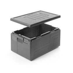 Termoizoliacinis konteineris Cam GoBox Economy 46 l, GN 1/1, GN 1/2, Cambro, Juodas, 600x400x(H)316mm