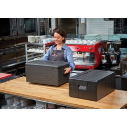 Termoizoliacinis konteineris Cam GoBox, įkraunamas iš viršaus, GN 1/1, 46 l, Cambro, Juodas, 680x400x(H)321mm