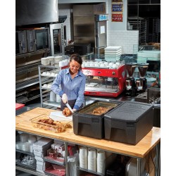 Termoizoliacinis konteineris Cam GoBox, įkraunamas iš viršaus, GN 1/1, 46 l, Cambro, Juodas, 680x400x(H)321mm