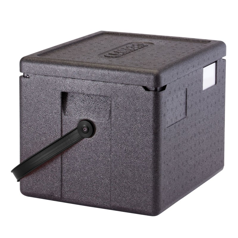Termoizoliacinis konteineris Cam GoBox su juodu dirželiu, GN 1/2, Cambro, 22,3L, Juodas, 390x330x(H)316mm
