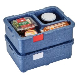 4 kamerų termoizoliacinis konteineris Cam GoBox, Cambro, Mėlynas, 480x350x(H)167mm
