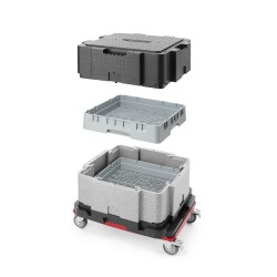 Daugiafunkcinė šilumą izoliuojanti talpykla Cam GoBox, Cambro, Šviesiai pilkas, 641x641x(H)754mm