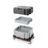 Daugiafunkcinė šilumą izoliuojanti talpykla Cam GoBox, Cambro, Šviesiai pilkas, 641x641x(H)754mm