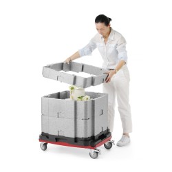 Daugiafunkcinė šilumą izoliuojanti talpykla Cam GoBox, Cambro, Šviesiai pilkas, 641x641x(H)754mm