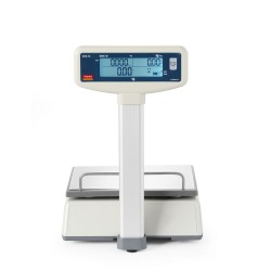 LCD pinigų sumą spausdinančios svarstyklės su stovu ir legalizacija, EGE serija, 15 kg, TEM, 325x377x(H)394mm