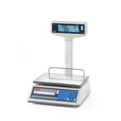 LCD pinigų sumą spausdinančios svarstyklės su stovu ir legalizacija, EGE serija, 15 kg, TEM, 325x377x(H)394mm