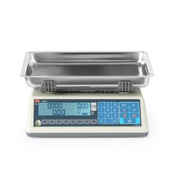 LCD pinigų sumą skaičiavimo svarstyklės su svirtimi ir legalizacija, EGE linija, gili lėkštė, 30 kg, TEM, 355x330x(H)155mm