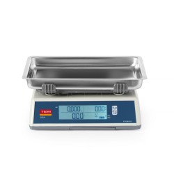 LCD pinigų sumą skaičiavimo svarstyklės su svirtimi ir legalizacija, EGE linija, gili lėkštė, 30 kg, TEM, 355x330x(H)155mm