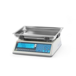 LCD pinigų sumą skaičiavimo svarstyklės su svirtimi ir legalizacija, EGE linija, gili lėkštė, 30 kg, TEM, 355x330x(H)155mm