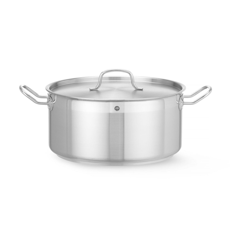 Puodas žemas su dangčiu 12 ltr