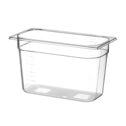 Gastronominė talpykla GN 1/3 iš polikarbonato, HENDI, Profi Line, GN 1/3, 7,8L, Permatomas, 325x176x(H)200mm