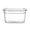 Talpykla GN 1/4 iš polikarbonato, HENDI, Profi Line, GN 1/4, 5,5L, Permatomas, 265x162x(H)200mm