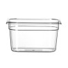 Talpykla GN 1/4 iš polikarbonato, HENDI, Profi Line, GN 1/4, 4L, Permatomas, 265x162x(H)150mm