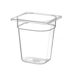 Talpykla GN 1/6 iš polikarbonato, HENDI, Profi Line, GN 1/6, 3,4L, Permatomas, 176x162x(H)200mm