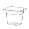 Talpykla GN 1/6 iš polikarbonato, HENDI, Profi Line, GN 1/6, 2,4L, Permatomas, 176x162x(H)150mm