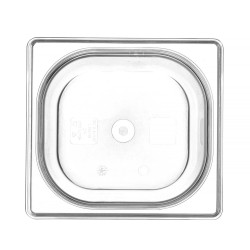 Talpykla GN 1/6 iš polikarbonato, HENDI, Profi Line, GN 1/6, 2,4L, Permatomas, 176x162x(H)150mm