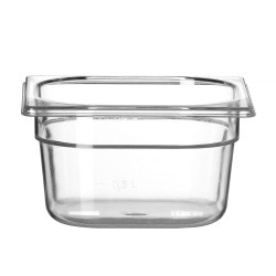 Talpykla GN 1/6 iš polikarbonato, HENDI, Profi Line, GN 1/6, 1,6L, Permatomas, 176x162x(H)100mm