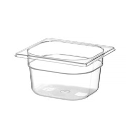 Talpykla GN 1/6 iš polikarbonato, HENDI, Profi Line, GN 1/6, 1,6L, Permatomas, 176x162x(H)100mm