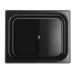 GN indas 1/2 Polikarbonato 150mm Juoda spalva