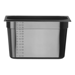 GN talpykla 1/3 iš juodo polikarbonato, HENDI, Profi Line, GN 1/3, 7,8L, Juodas, 325x176x(H)200mm