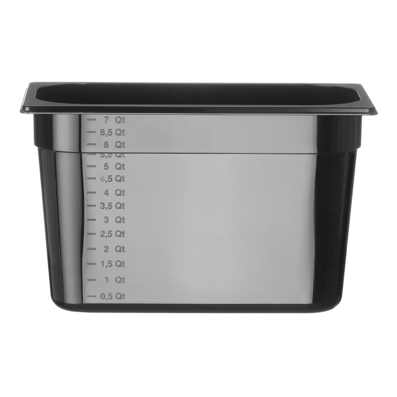 GN talpykla 1/3 iš juodo polikarbonato, HENDI, Profi Line, GN 1/3, 7,8L, Juodas, 325x176x(H)200mm