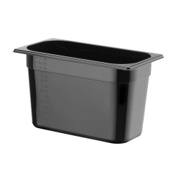 GN talpykla 1/3 iš juodo polikarbonato, HENDI, Profi Line, GN 1/3, 7,8L, Juodas, 325x176x(H)200mm