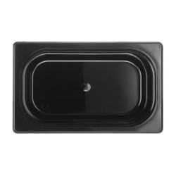 GN indas 1/4 Polikarbonato 150mm Juoda spalva