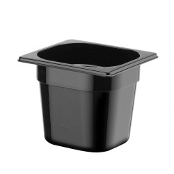 GN talpykla 1/6 iš juodo polikarbonato, HENDI, Profi Line, GN 1/6, 2,4L, Juodas, 176x162x(H)150mm