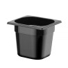 GN talpykla 1/6 iš juodo polikarbonato, HENDI, Profi Line, GN 1/6, 2,4L, Juodas, 176x162x(H)150mm