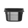 GN talpykla 1/6 iš juodo polikarbonato, HENDI, Profi Line, GN 1/6, 1,6L, Juodas, 176x162x(H)100mm
