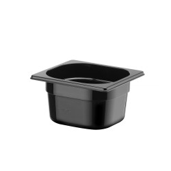 GN talpykla 1/6 iš juodo polikarbonato, HENDI, Profi Line, GN 1/6, 1,6L, Juodas, 176x162x(H)100mm
