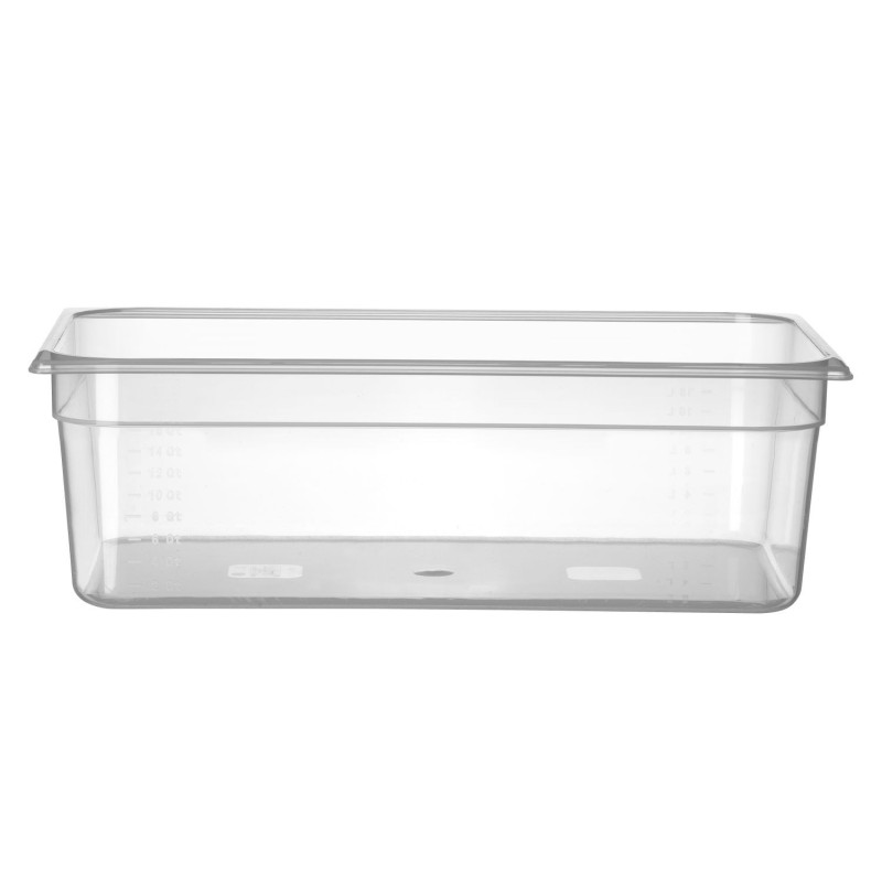 GN talpykla 1/1 Profi Line iš polipropileno, HENDI, Profi Line, GN 1/1, 18L, Permatomas, 530x325x(H)150mm