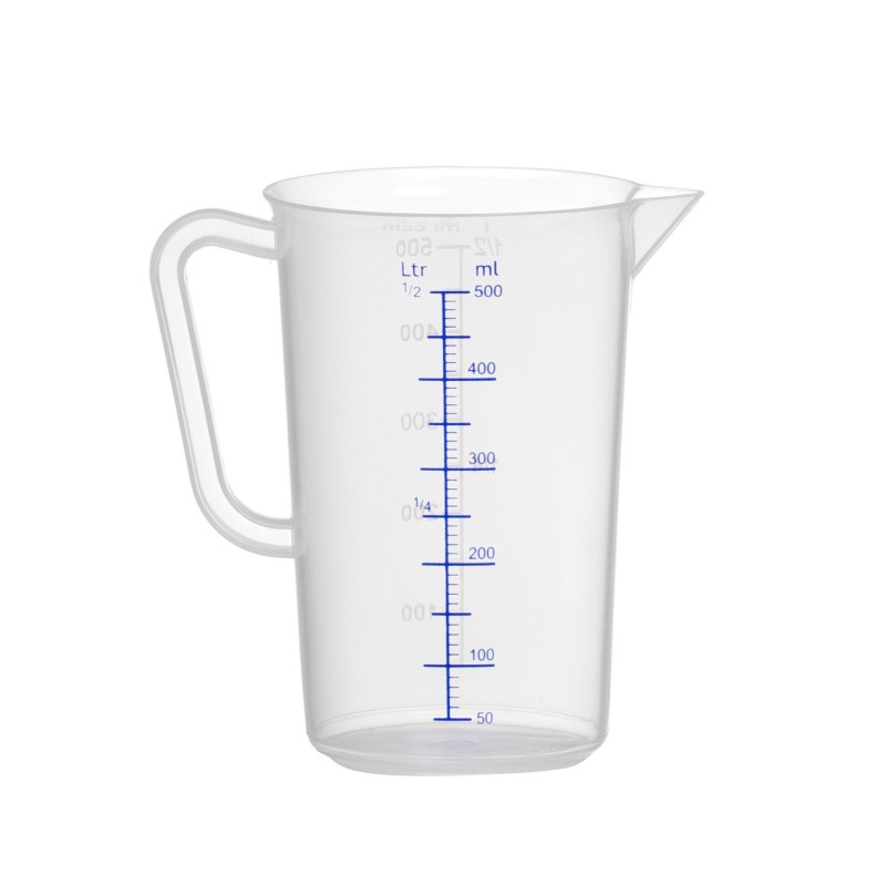 Polipropileno ąsotis su matavimo skale, HENDI, Budget Line, 0,5L, ⌀90x(H)140mm