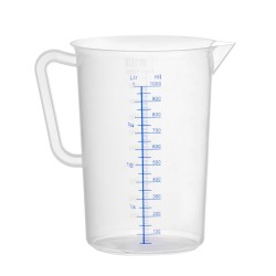 Polipropileno ąsotis su matavimo skale 1 ltr.
