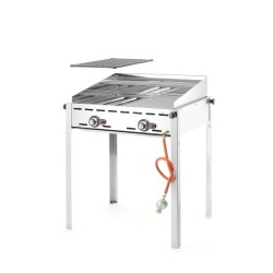 2 degiklių ekologiška kepsninė, HENDI, Profi Line, 2 nerūdijančio plieno grotelės GN1/1, 11,6kW, 740x612x(H)825mm