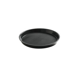 Serviravimo padėklas iš polipropileno, neslystantis, apvalus, aukštas kraštas, juodas, HENDI, ⌀320x(H)37mm
