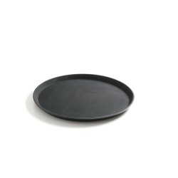 Serviravimo padėklas iš polipropileno, neslystantis, apvalus, juodas, HENDI, ⌀410x(H)20mm