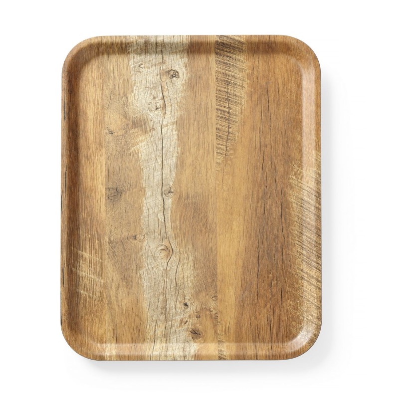 Serviravimo padėklas su melamino laminatu, medžio raštu, AmerBox, Mediena, 330x430mm
