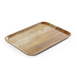 Serviravimo padėklas su melamino laminatu, medžio raštu, AmerBox, Mediena, 330x430mm