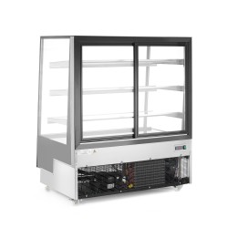 Šaldymo vitrina su trimis lentynomis, Arktic, Juodas, 230V/490W, 833x1200x(H)1460mm