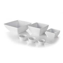 Kvadrato formos dubuo, HENDI, Balta, 130x130x(H)65mm