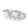 Kvadrato formos dubuo, HENDI, Balta, 130x130x(H)65mm