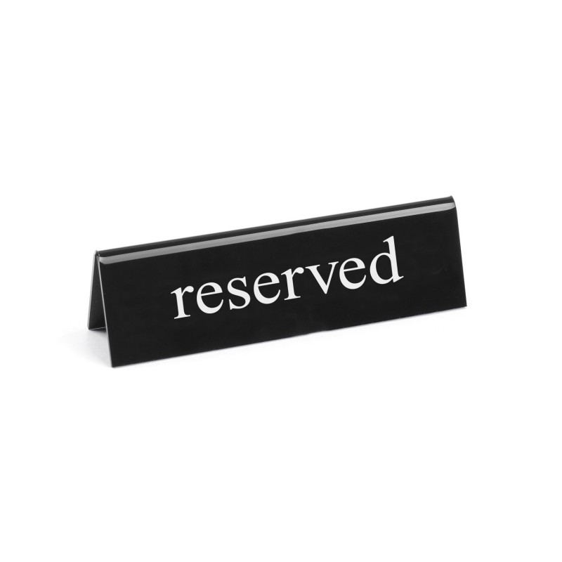 Stalinė informacinė lentelė - „Rezervuota”, HENDI, reserved, 130x30x(H)38mm