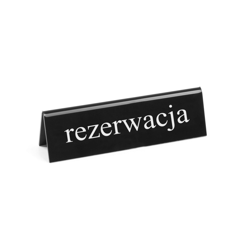 Stalinė informacinė lentelė - „Rezervuota”, HENDI, rezerwacja, 130x30x(H)38mm