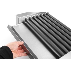 Vienos zonos ritininis dešrelių grilis, HENDI, 7 ritinėliai, 230V/740W, 525x365x(H)176mm