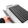 Vienos zonos ritininis dešrelių grilis, HENDI, 7 ritinėliai, 230V/740W, 525x365x(H)176mm