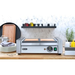 Vienos zonos ritininis dešrelių grilis, HENDI, 7 ritinėliai, 230V/740W, 525x365x(H)176mm