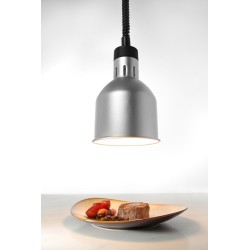 Pakabinama šildoma lempa, cilindrinė, HENDI, Sidabro, 230V/250W, ⌀175x(H)250mm
