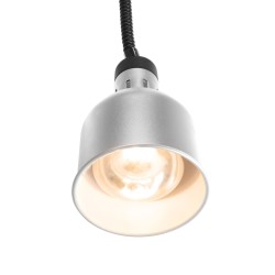 Pakabinama šildoma lempa, cilindrinė, HENDI, Sidabro, 230V/250W, ⌀175x(H)250mm
