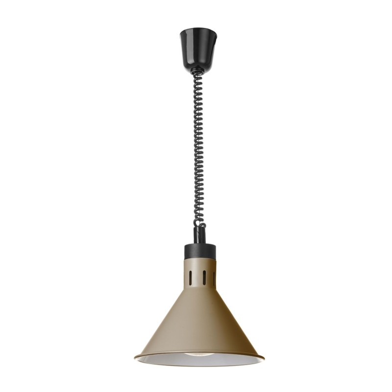 Reguliuojama šildoma lempa, kūgio formos, HENDI, Smėlio spalvos, 230V/250W, ⌀275x(H)250mm